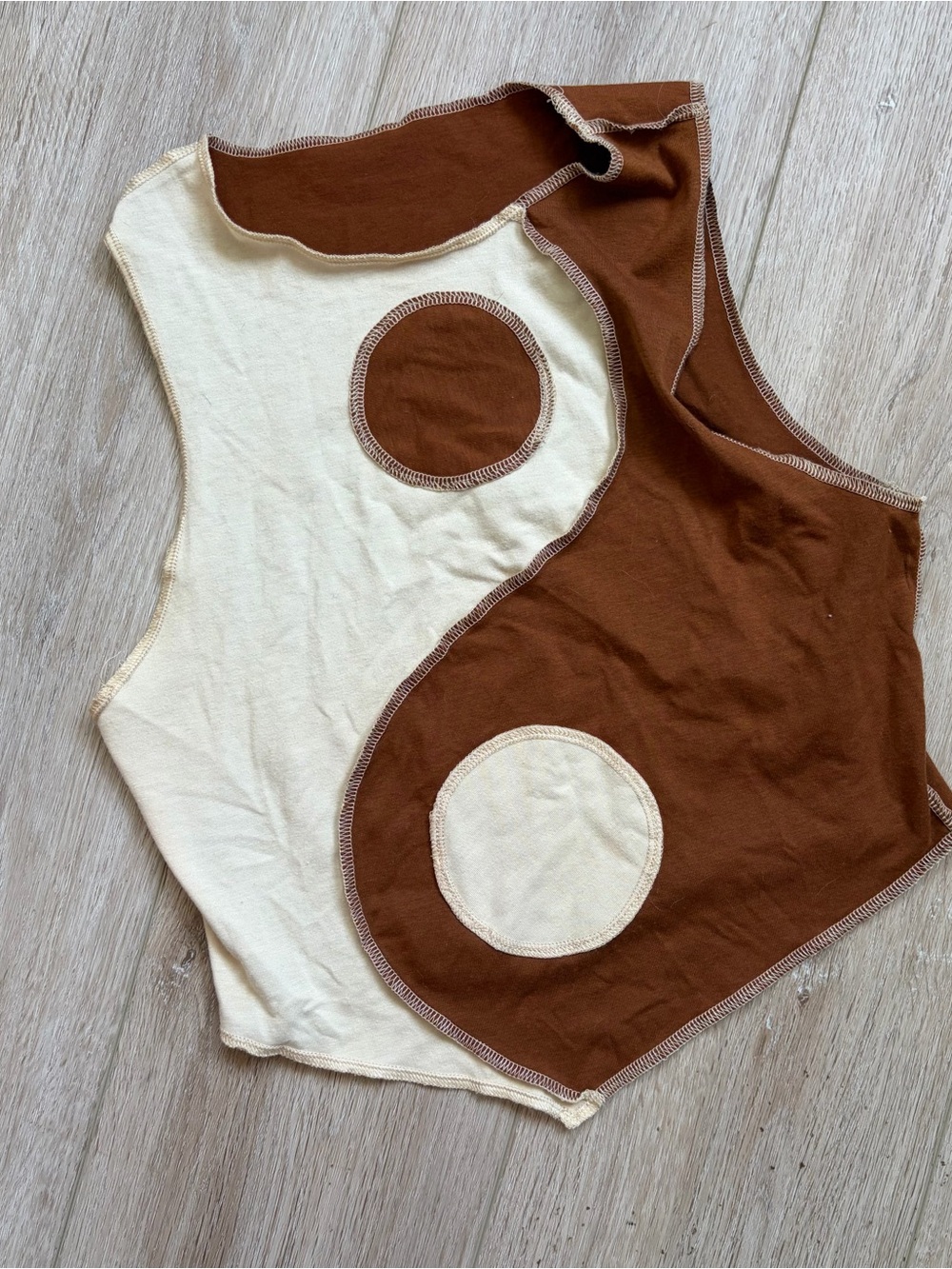 Urban Outfitters Yin Yang Colorblock Crop Tank